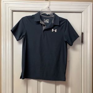 Under Armour youth golf shirt polo. Gray Med.